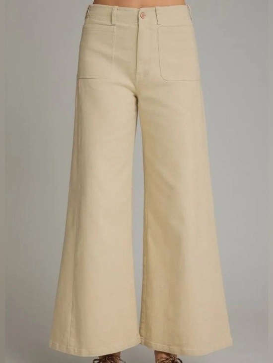 entro Pants - Entro Wide Leg Pants in White Size Small Like New